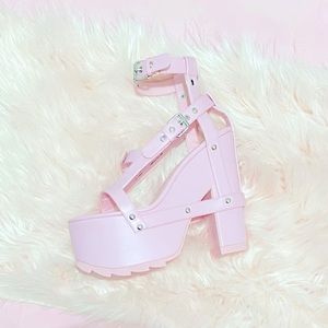 Y.R.U Pink Nightcall Platform Heels